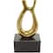 51" Aluminum Tall Linked Floor Abstract Sculpture with Black Base